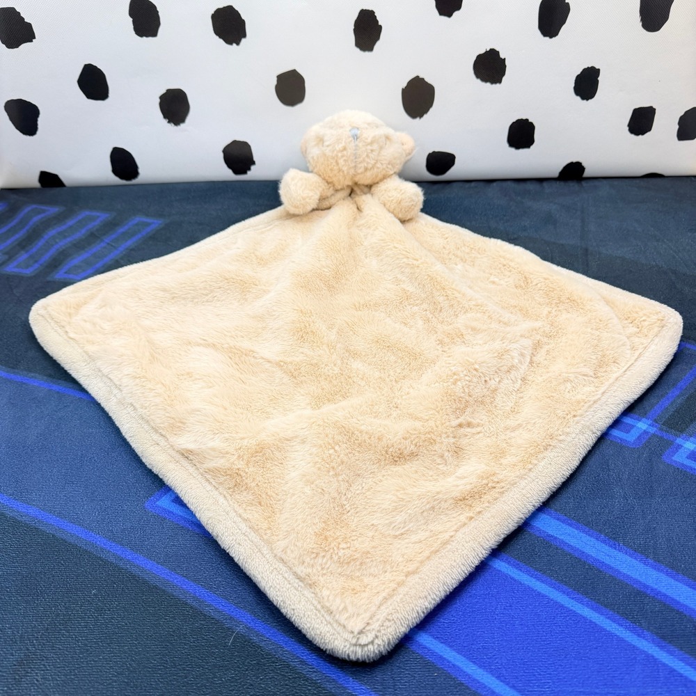Unbranded Bear Security Blanket Baby Tan Faux Fur Plush Lovey